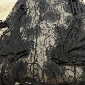 Elegant Black Lace Mini Dress